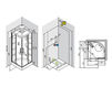Hydromassage shower cabin Novellini Elysium CNFA80M-1B Contemporary / Modern