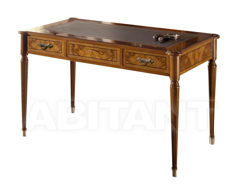 Buy Writing desk Aparicio y Navarro Mobles Auxiliares Picasso - Sorolla Sorolla Mesa Despacho 3 Cajones Mod. Sorolla ''Tapete Piel"